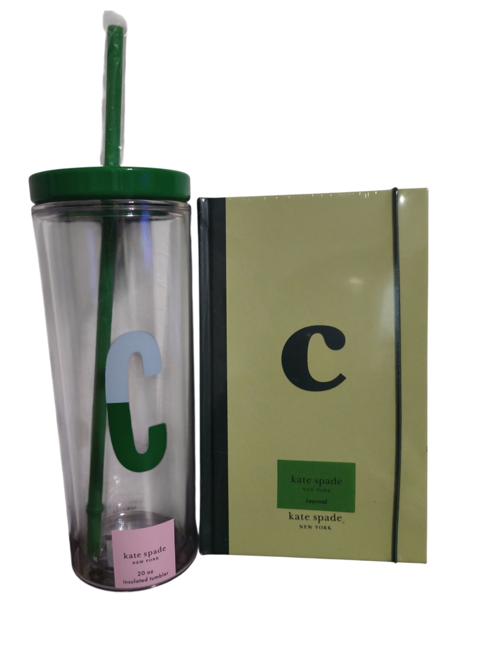 kate spade Sparks Of Joy Initial C Tumbler & Just Mine Initial C Journal Bundle